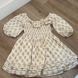 Noralee Floral Cream Kids Dress